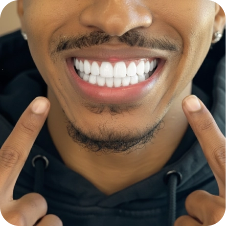 Close-up smile detail