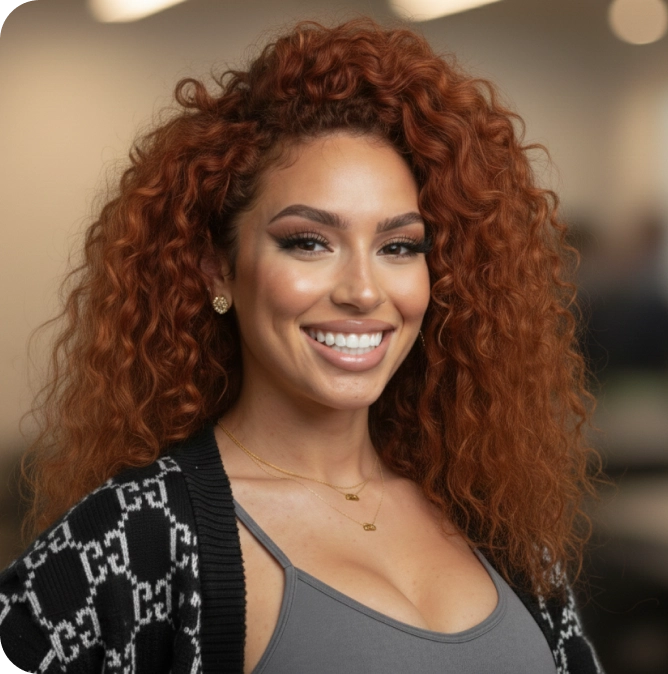 Woman smiling